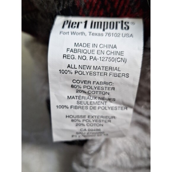 Pier 1 Imports Bentley Gray Fox Plush Stuffed Animal Plaid Stuffie Toy 15" - Picture 7 of 11